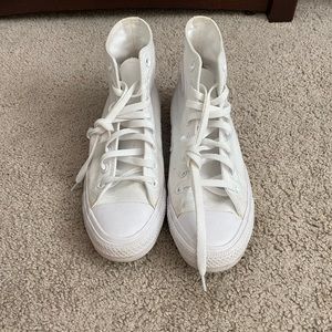 All White Limited Edition High Top Converse